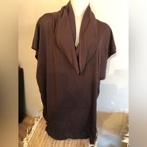 BRYN WALKER POCKET PONCHO TUNIC TOP